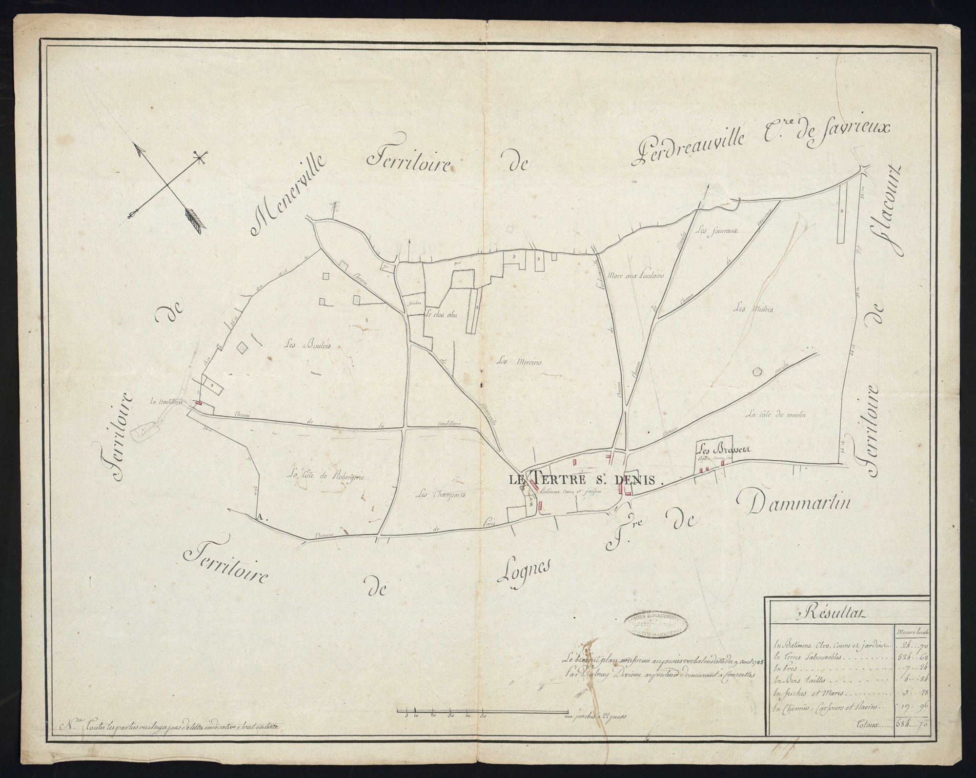 Le Tertre-Saint-Denis - Plan d'intendance de la paroisse du Tertre-Saint-Denis