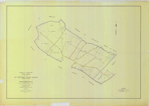 Le Tertre-Saint-Denis - Plans du cadastre remembré