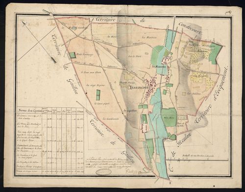 Tessancourt-sur-Aubette - Plan d'intendance de la paroisse de Tessancourt-sur-Aubette