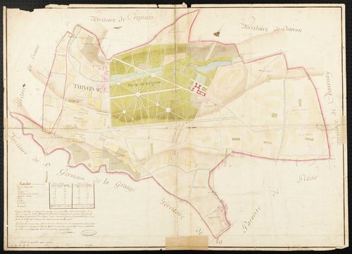 Thiverval-Grignon - Plan d'intendance de la paroisse de Thiverval-Grignon
