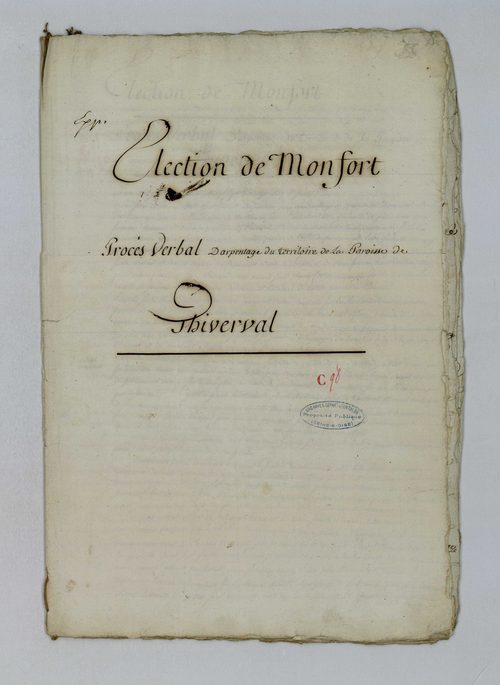 Thiverval-Grignon - Procès-verbal d'arpentage du territoire de la paroisse de Thiverval-Grignon