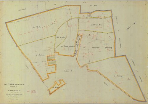 Thiverval-Grignon - Plans du cadastre remembré