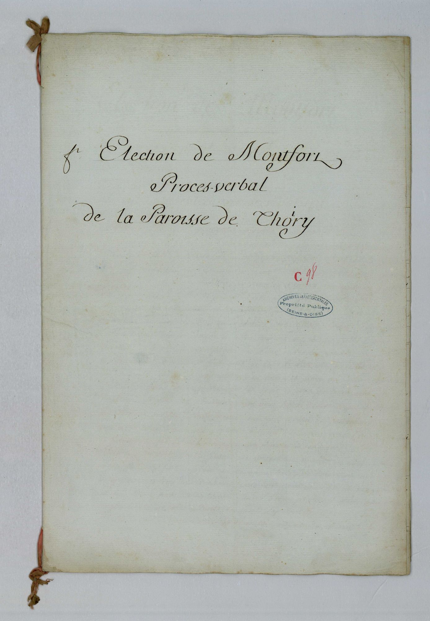 Thoiry - Procès-verbal d'arpentage du territoire de la paroisse de Thoiry