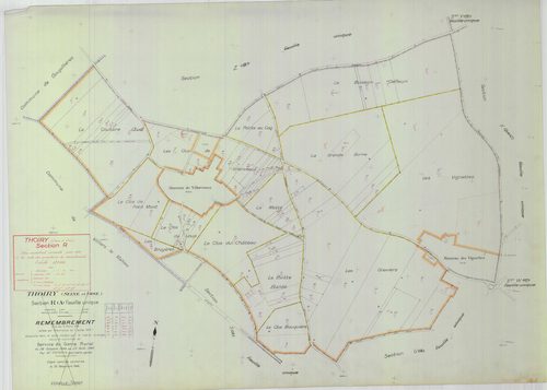 Thoiry - Plans du cadastre remembré