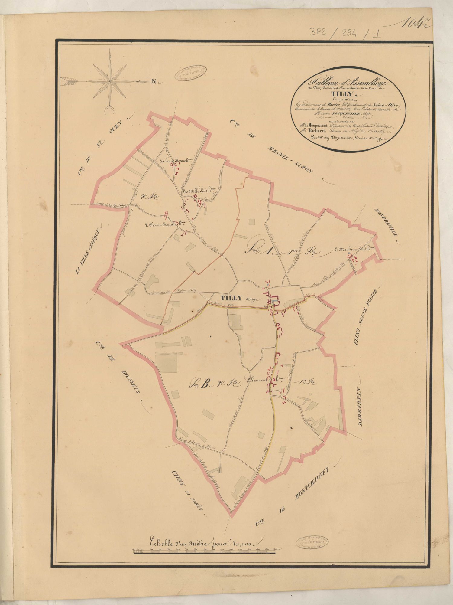 Tilly - Plans de la Préfecture de Seine-et-Oise