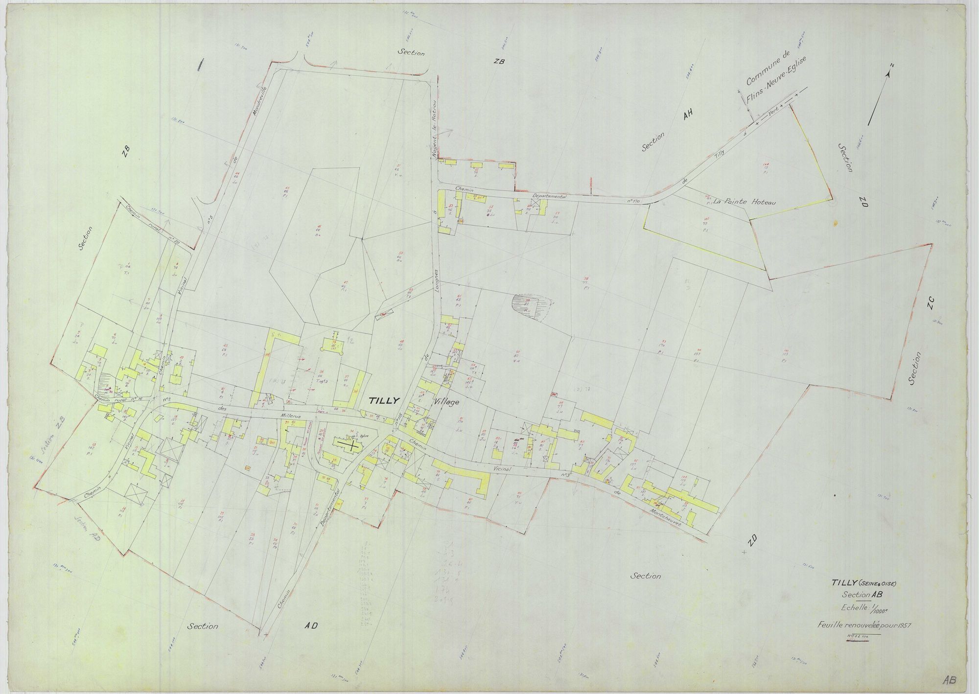 Tilly - Plans du cadastre révisé