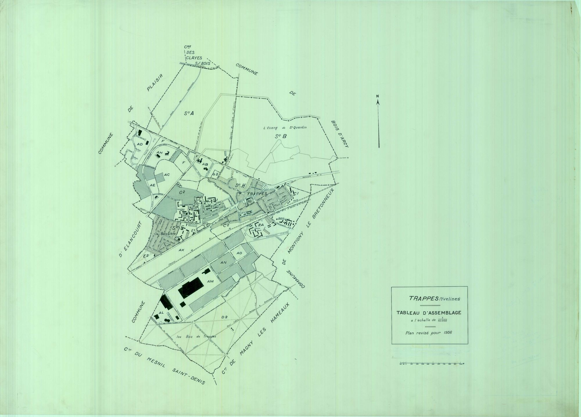 Trappes - Plans du cadastre révisé