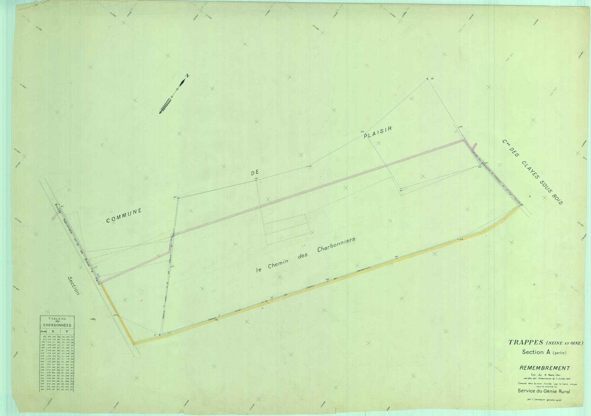 Trappes - Plans du cadastre remembré