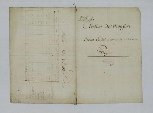 Trappes - Procès-verbal d'arpentage du territoire de la paroisse de Trappes
