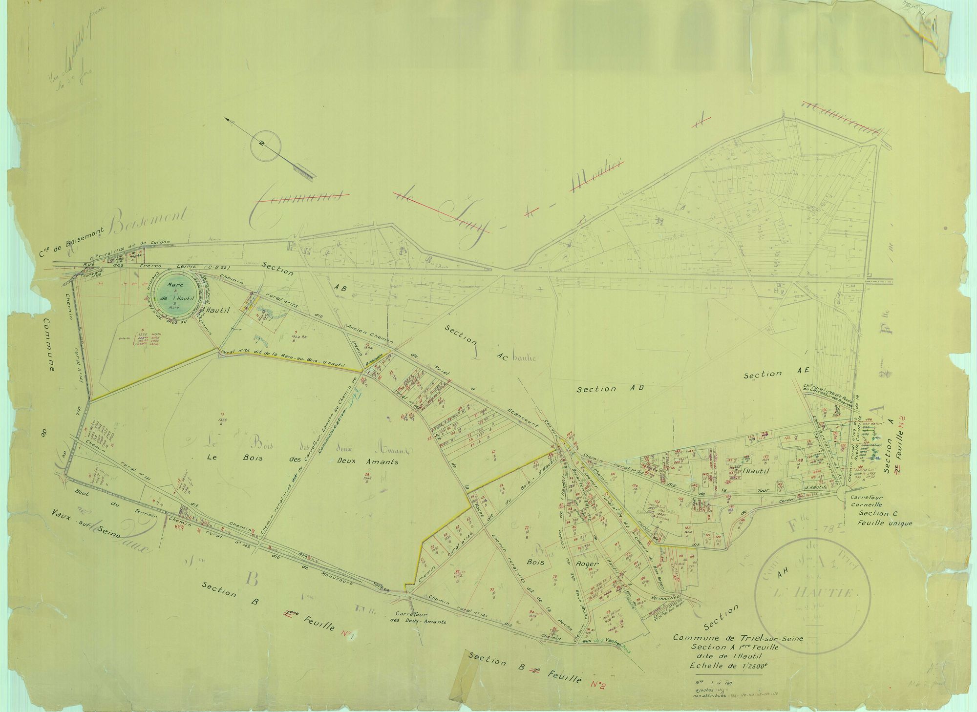 Triel-sur-Seine - Plans du cadastre rénové
