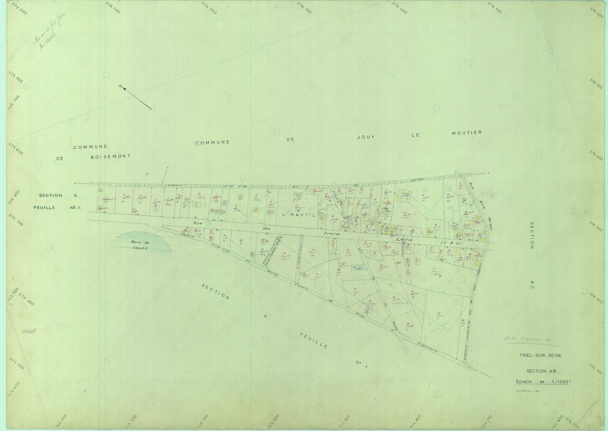 Triel-sur-Seine - Plans du cadastre révisé