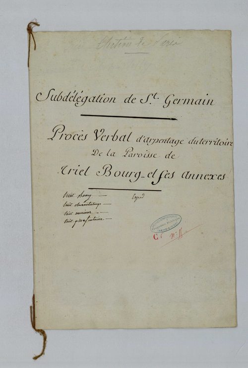 Triel-sur-Seine - Procès-verbal d'arpentage du territoire de la paroisse de Triel-sur-Seine