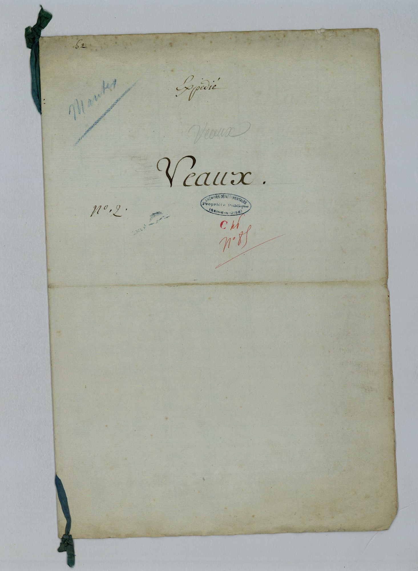 Vaux-sur-Seine - Procès-verbal d'arpentage du territoire de la paroisse de Vaux-sur-Seine