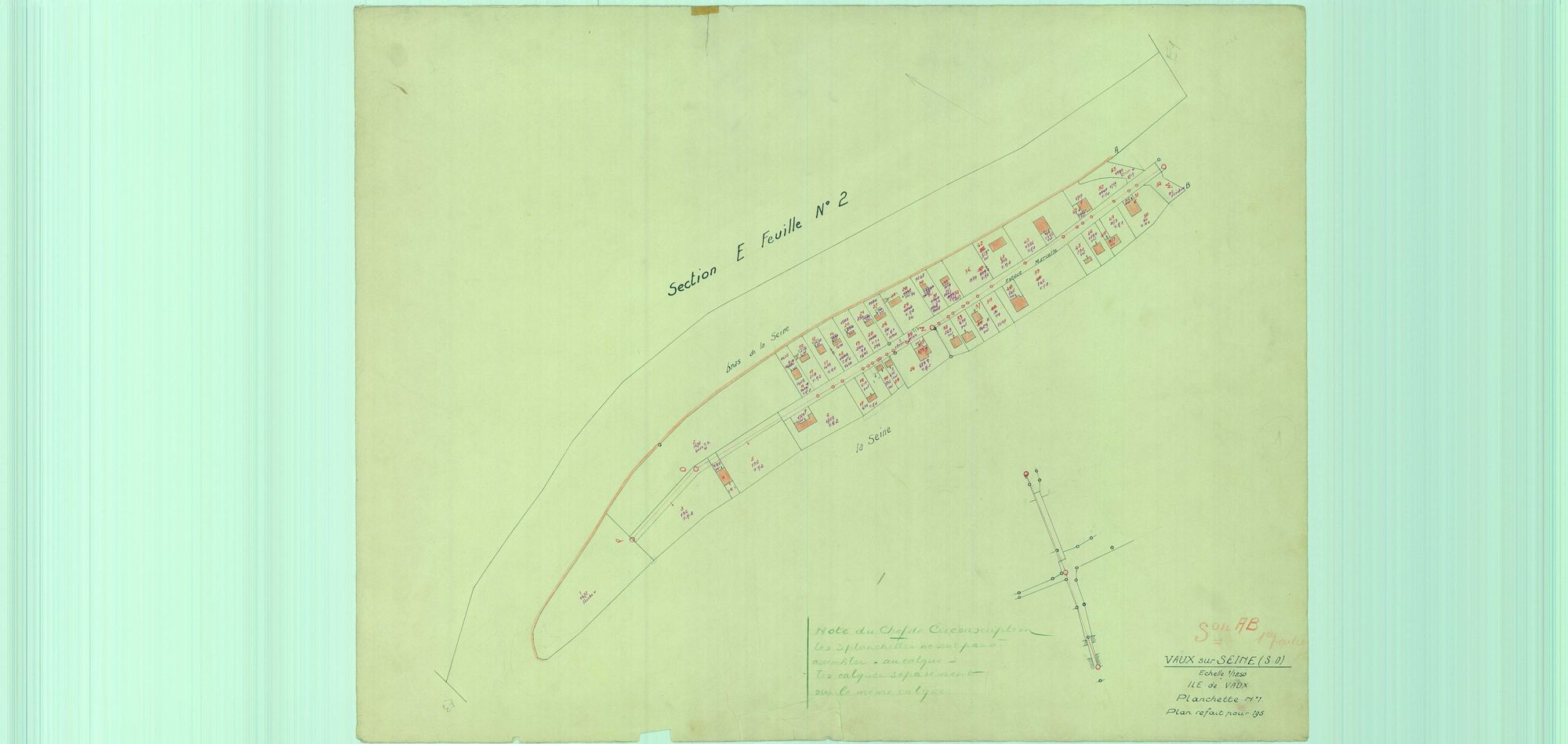 Vaux-sur-Seine - Plans du cadastre rénové