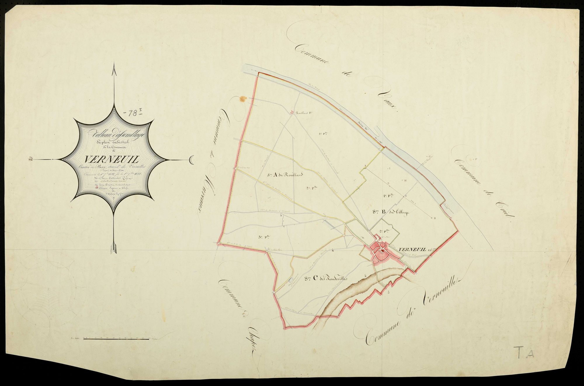Verneuil-sur-Seine - Plans de l’Administration du cadastre