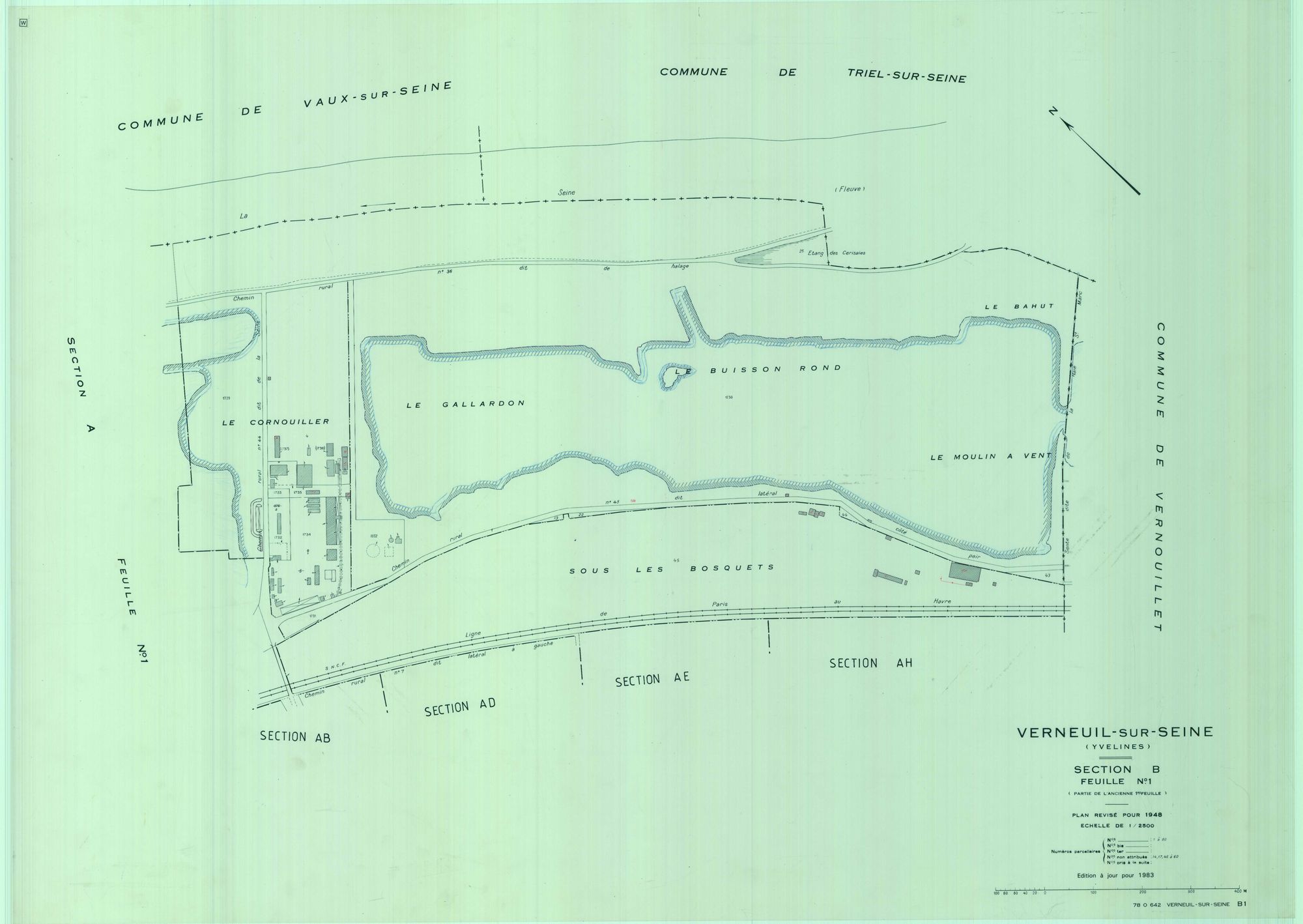 Verneuil-sur-Seine - Plans du cadastre révisé