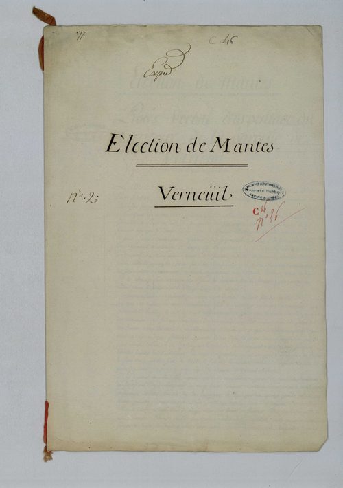 Verneuil-sur-Seine - Procès-verbal d'arpentage du territoire de la paroisse de Verneuil-sur-Seine