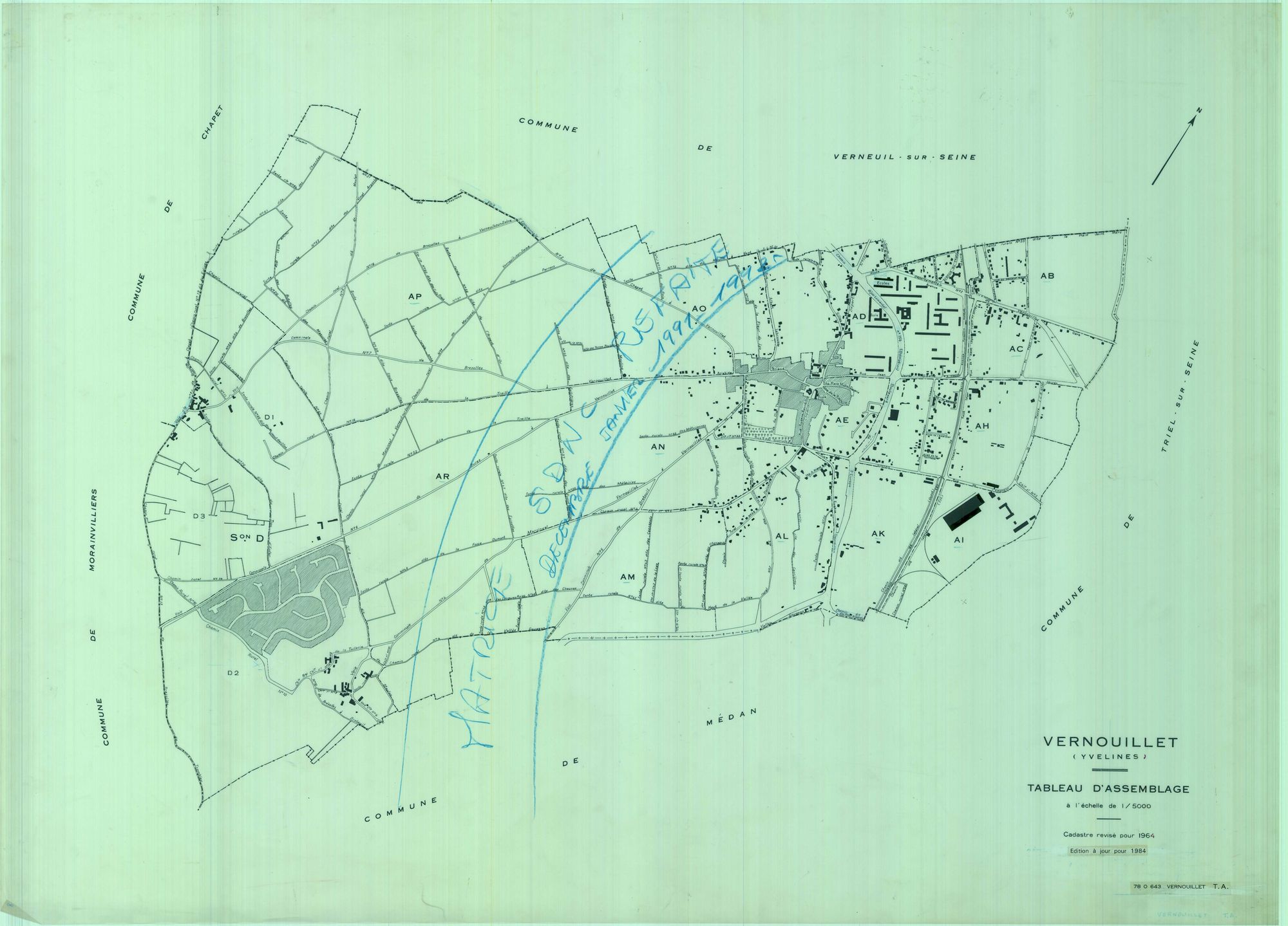 Vernouillet - Plans du cadastre rénové