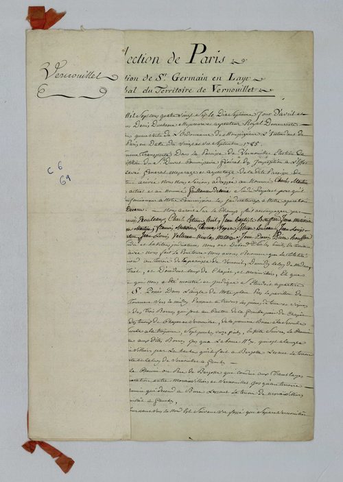 Vernouillet - Procès-verbal d'arpentage du territoire de la paroisse de Vernouillet