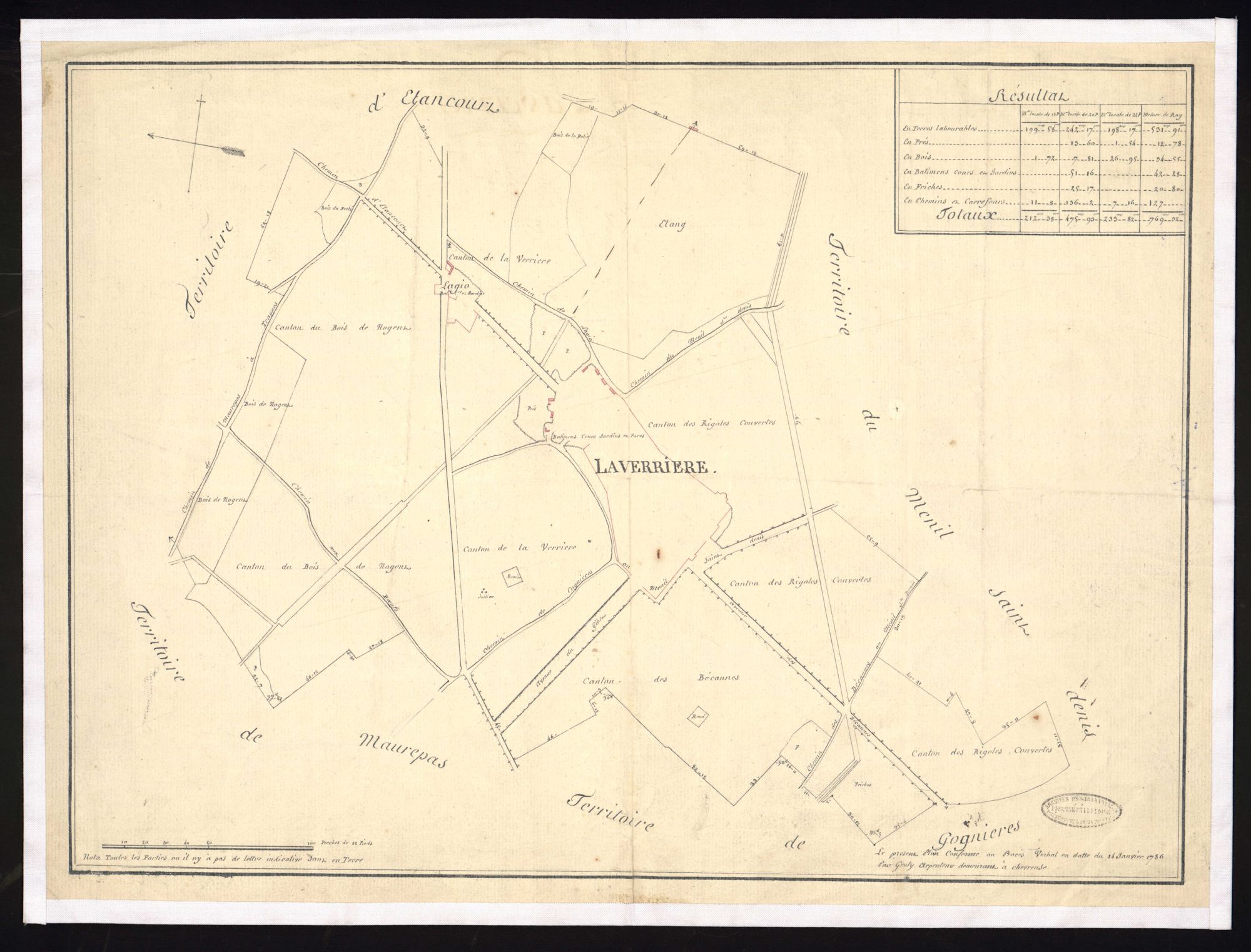 La Verrière - Plan d'intendance de la paroisse de La Verrière