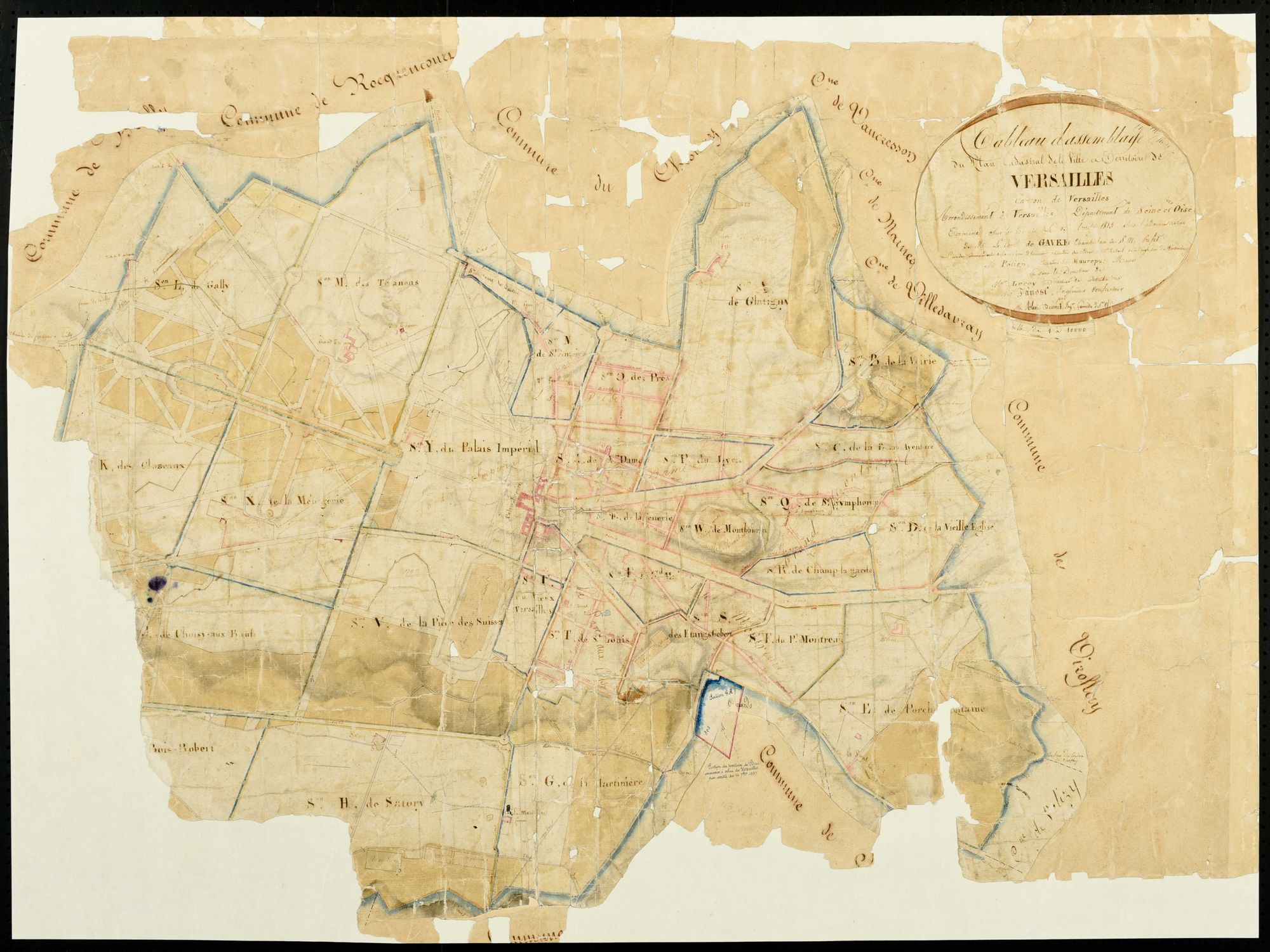 Versailles - Plans de l’Administration du cadastre