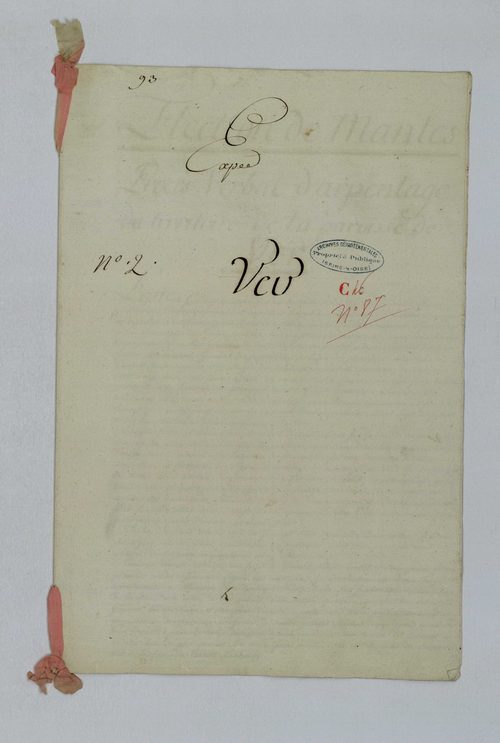 Vert - Procès-verbal d'arpentage du territoire de la paroisse de Vert