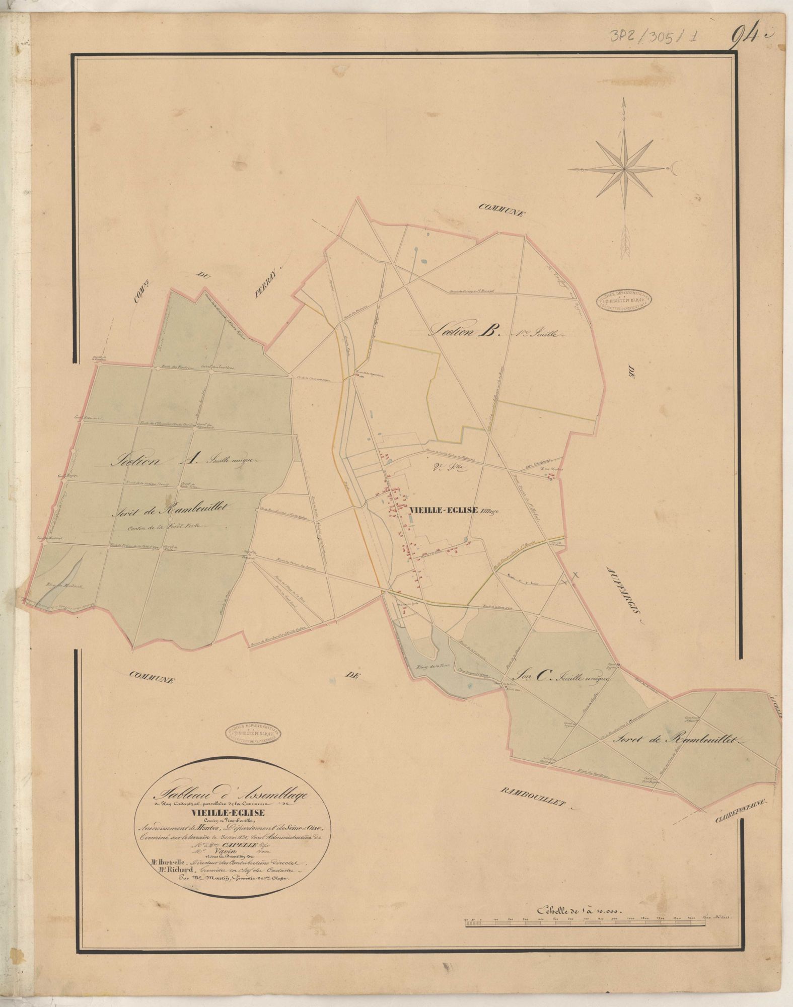 Vieille-Église-en-Yvelines - Plans de la Préfecture de Seine-et-Oise