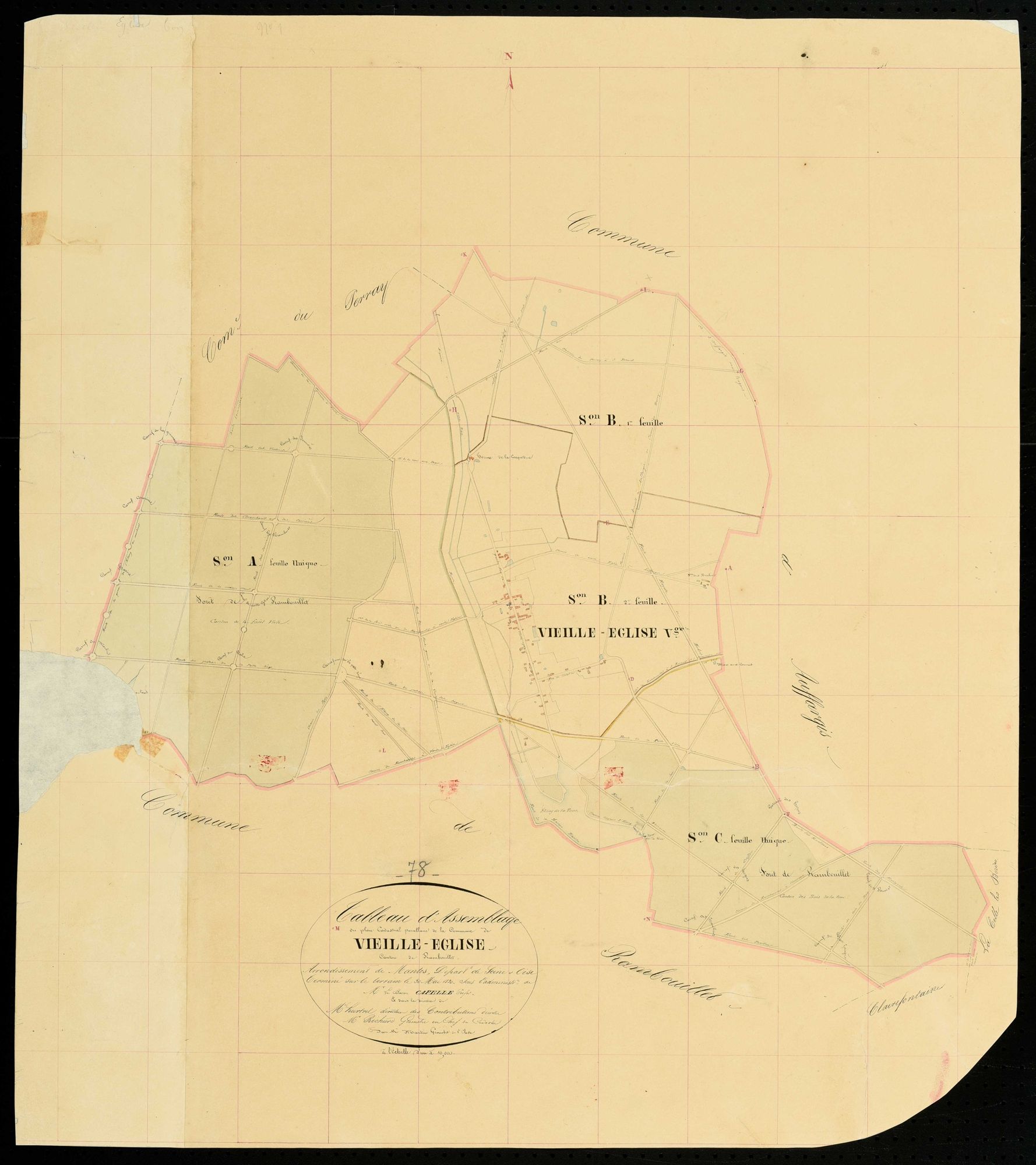 Vieille-Église-en-Yvelines - Plans de l’Administration du cadastre