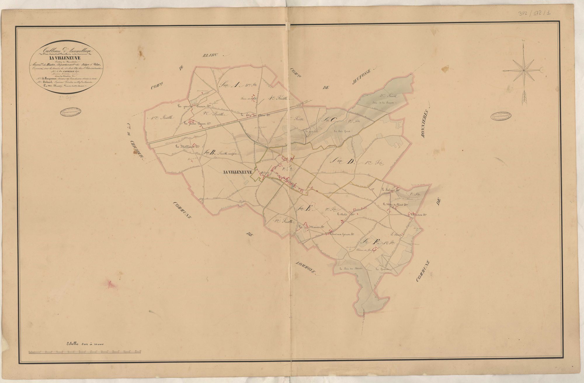 La Villeneuve-en-Chevrie - Plans de la Préfecture de Seine-et-Oise
