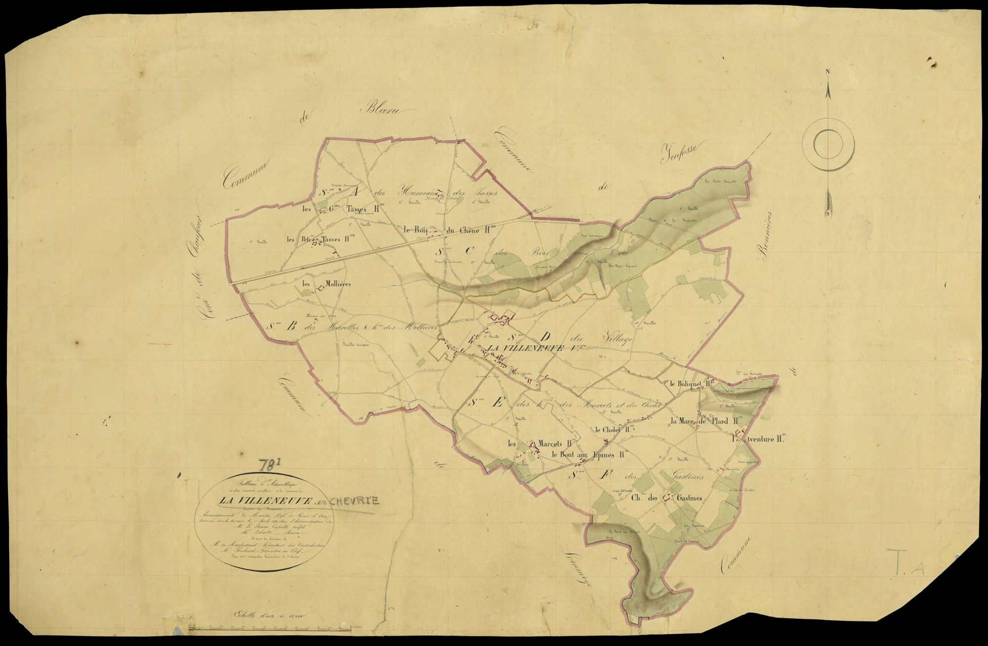 La Villeneuve-en-Chevrie - Plans de l’Administration du cadastre