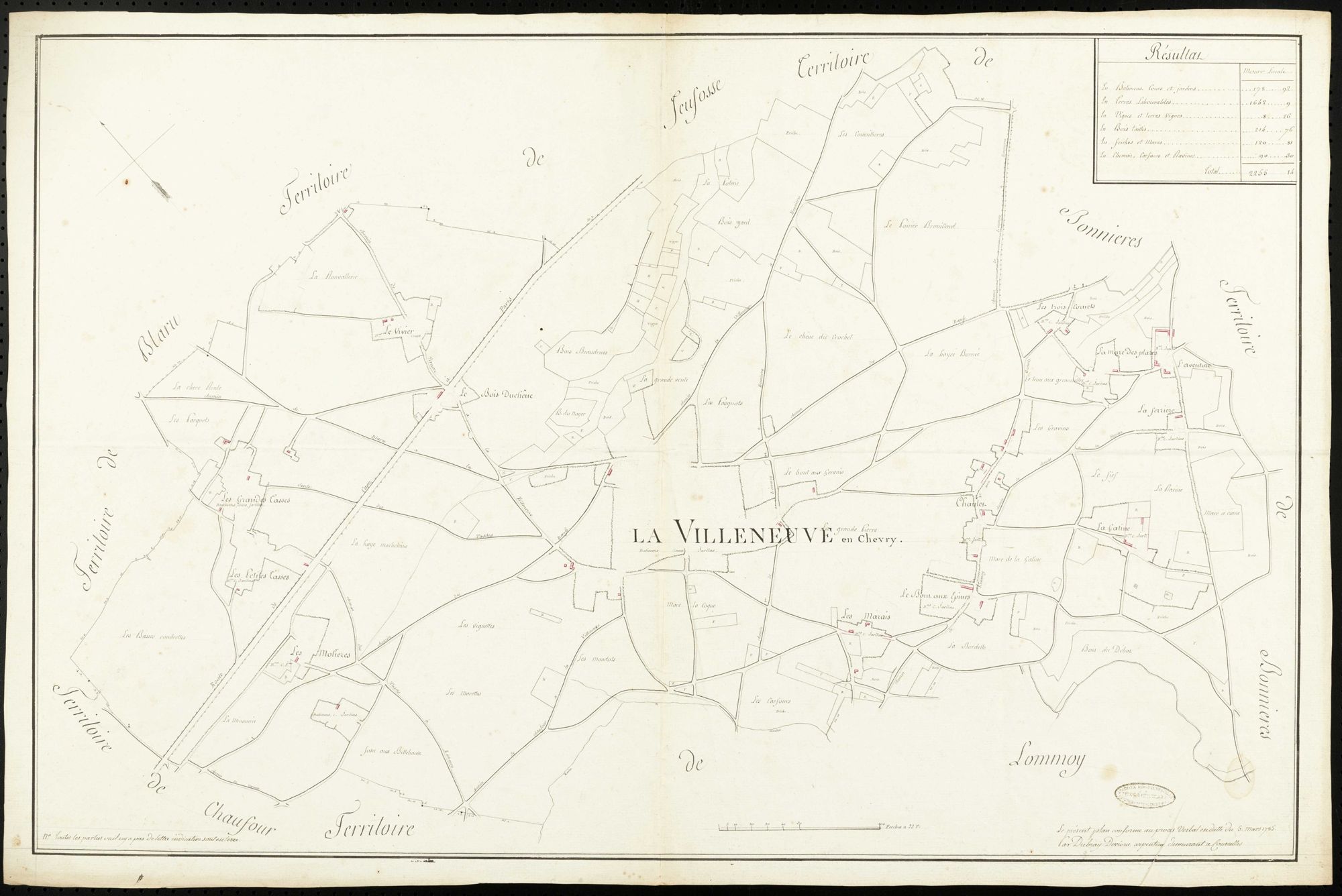 La Villeneuve-en-Chevrie - Plan d'intendance de la paroisse de La Villeneuve-en-Chevrie