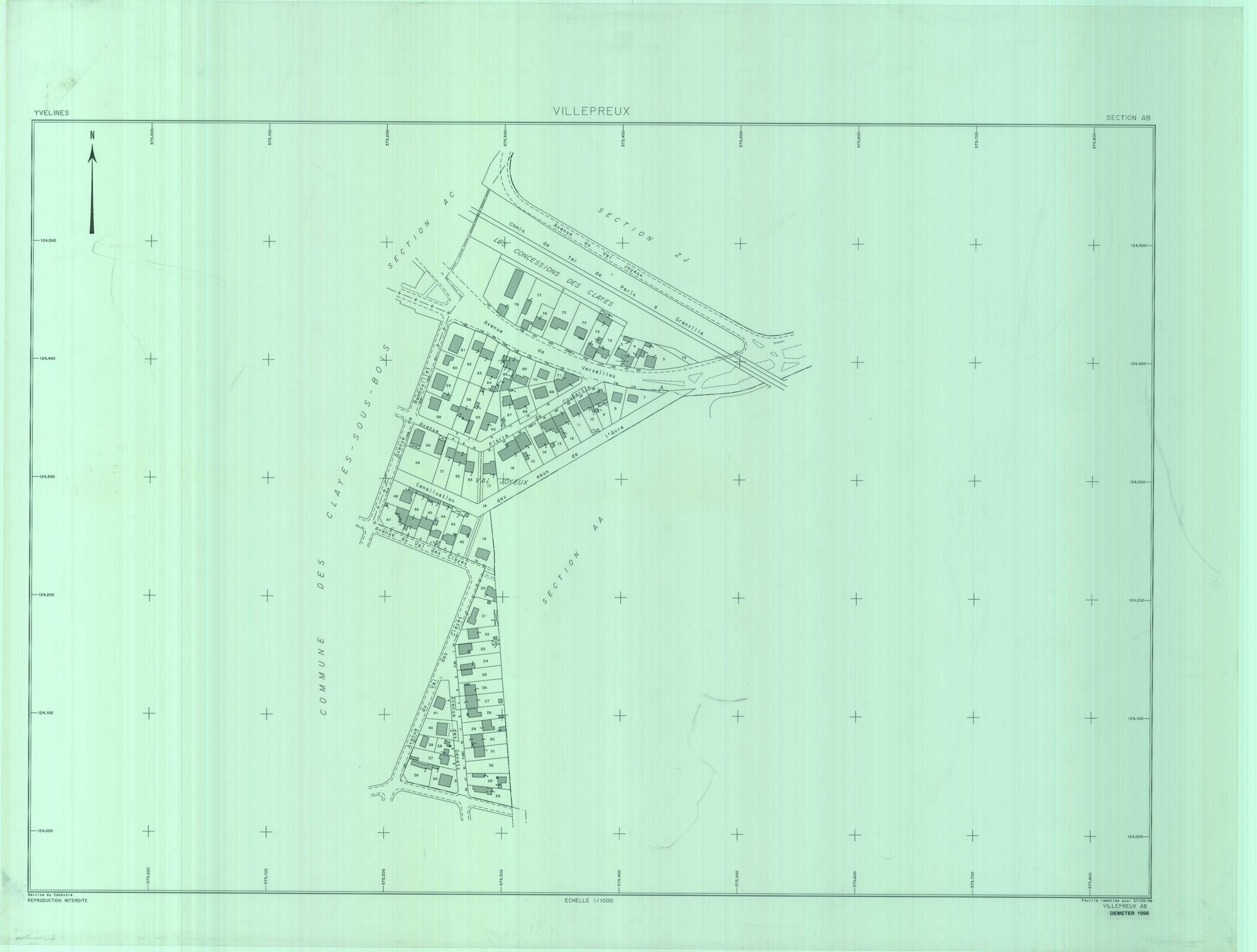 Villepreux - Plans du cadastre révisé