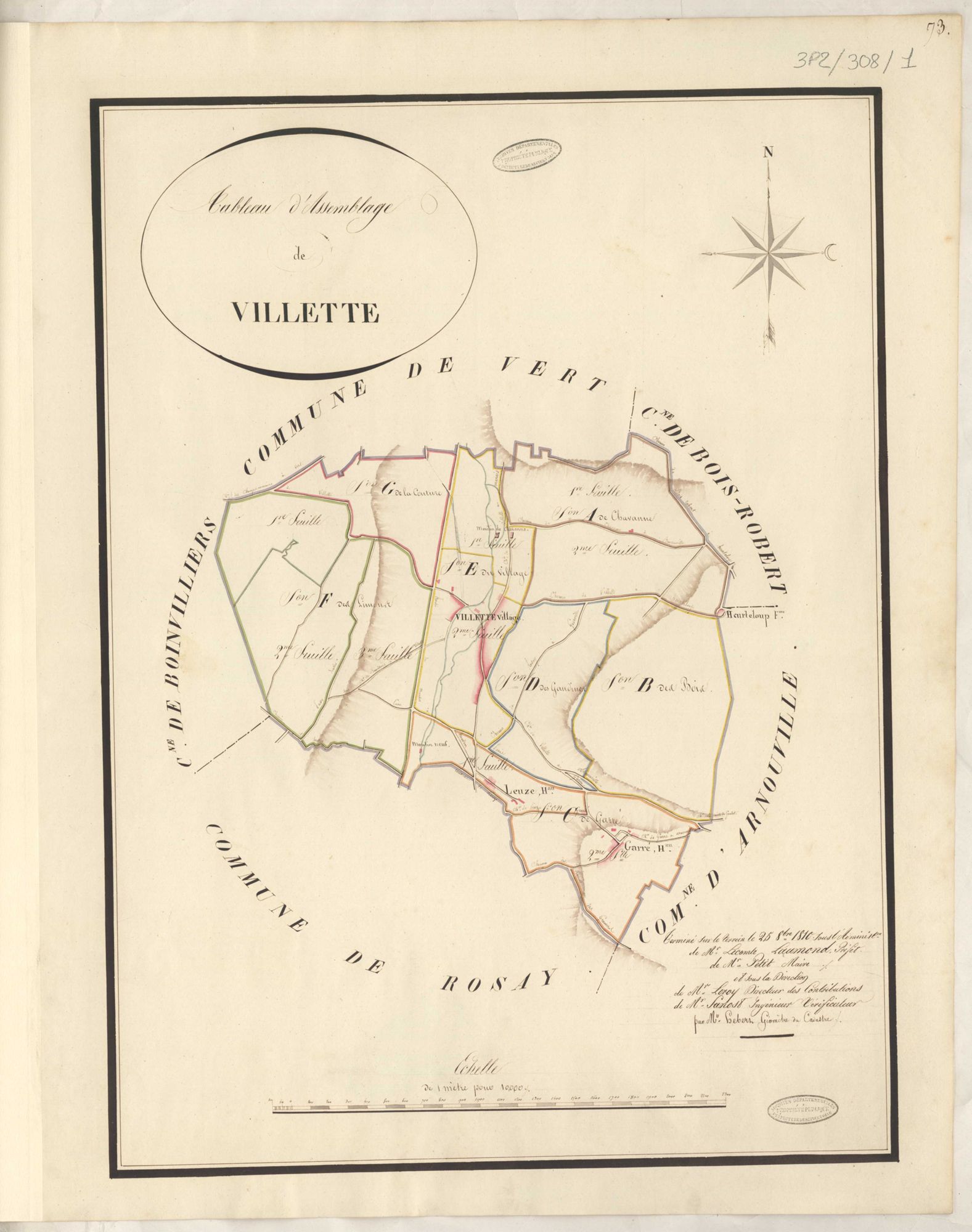 Villette - Plans de la Préfecture de Seine-et-Oise