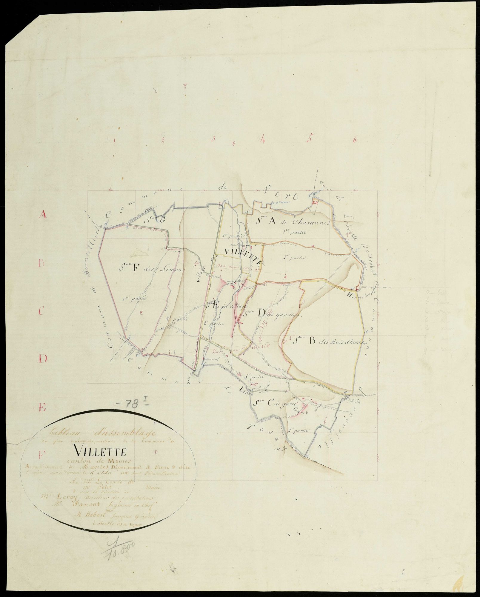 Villette - Plans de l’Administration du cadastre