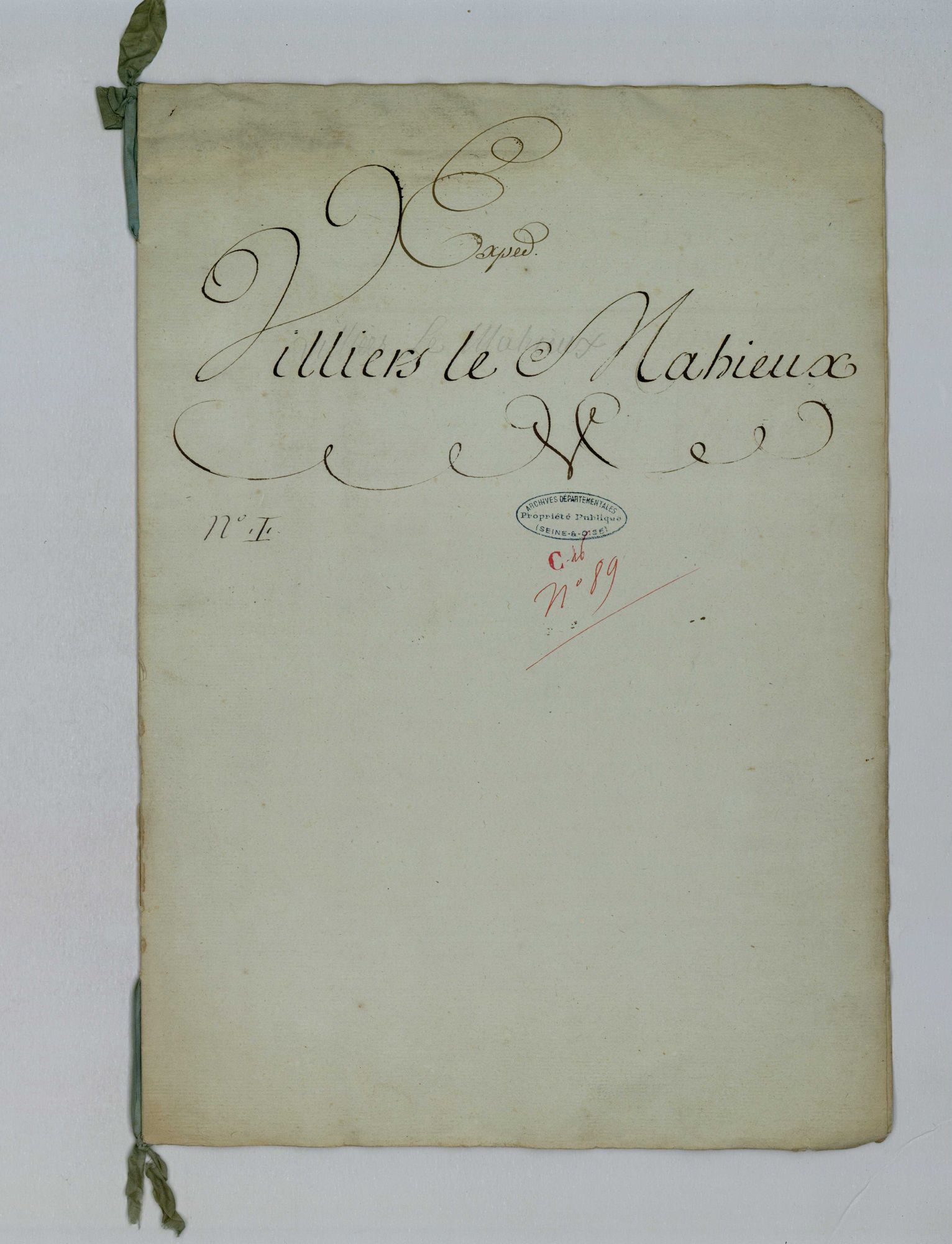 Villiers-le-Mahieu - Procès-verbal d'arpentage du territoire de la paroisse de Villiers-le-Mahieu