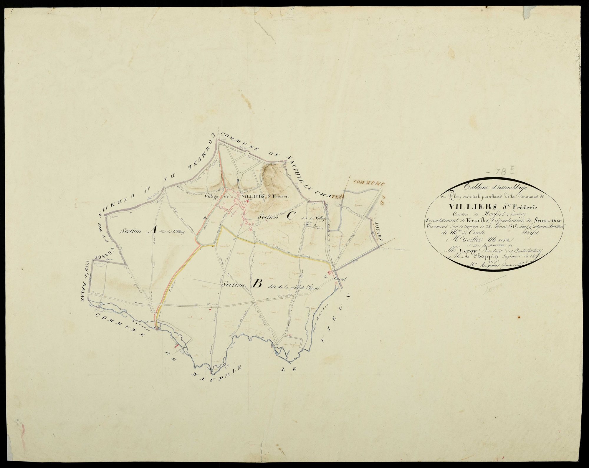 Villiers-Saint-Frédéric - Plans de l’Administration du cadastre
