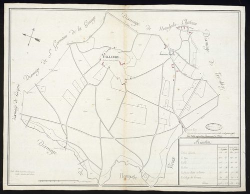 Villiers-Saint-Frédéric - Plan d'intendance de la paroisse de Villiers-Saint-Frédéric