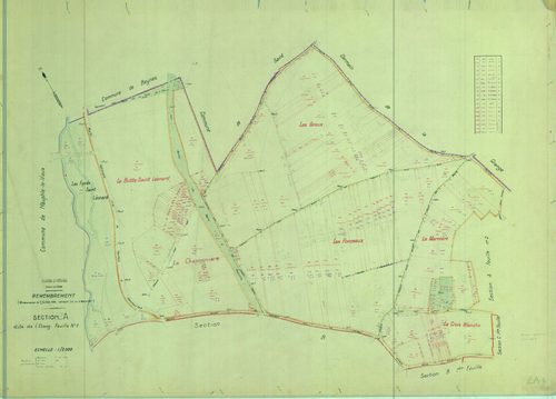 Villiers-Saint-Frédéric - Plans du cadastre remembré