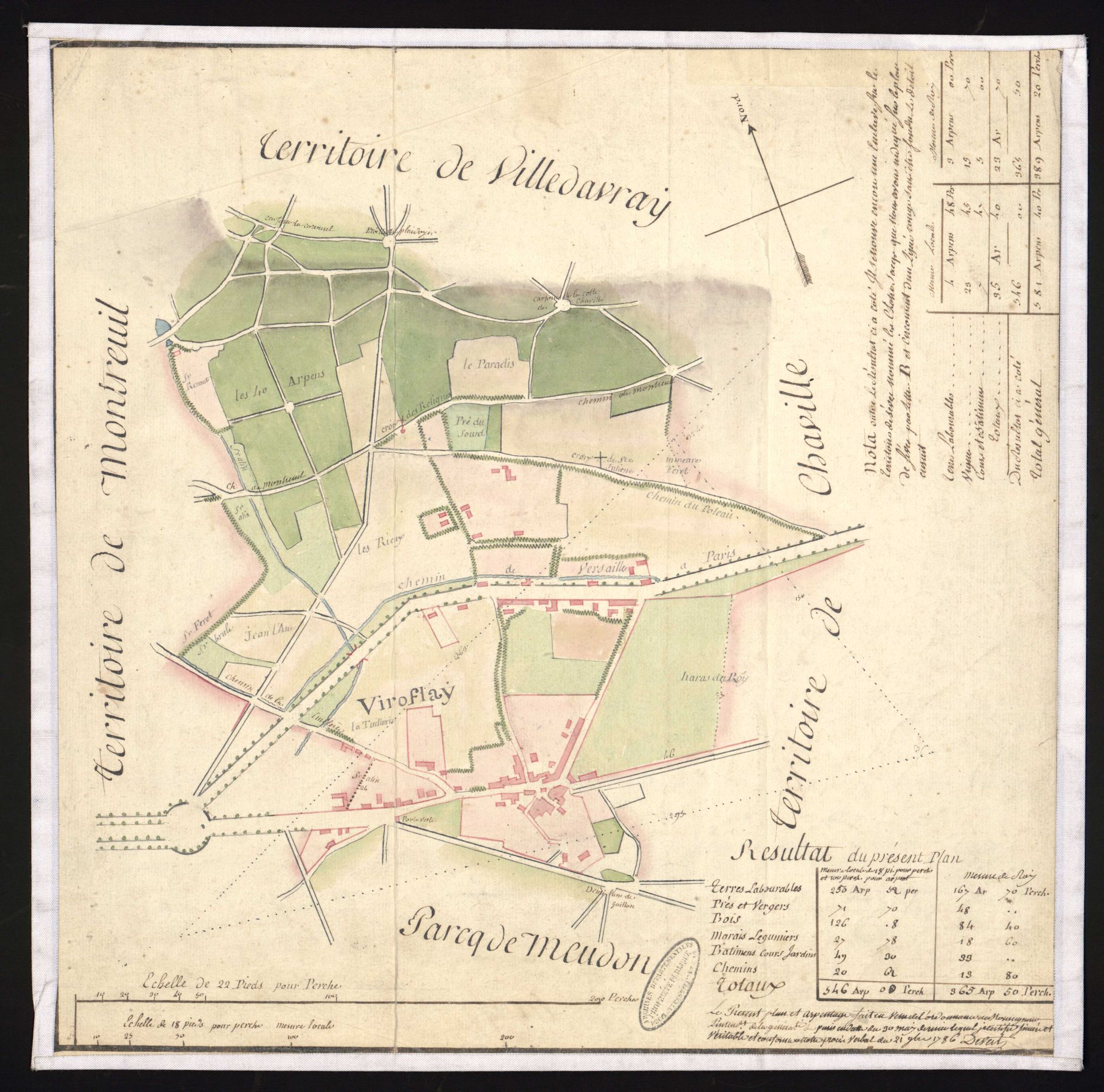 Viroflay - Plan d'intendance de la paroisse de Viroflay