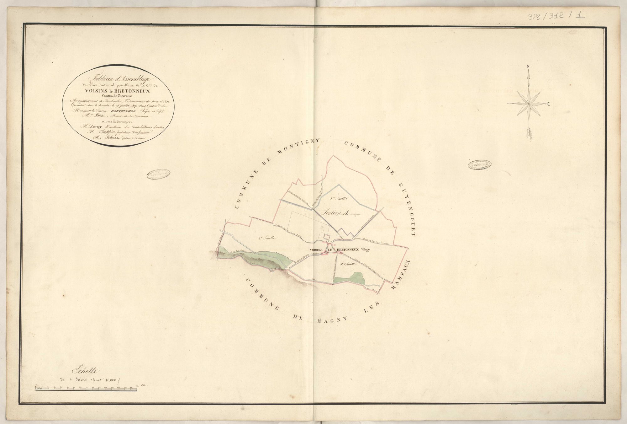 Voisins-le-Bretonneux - Plans de la Préfecture de Seine-et-Oise