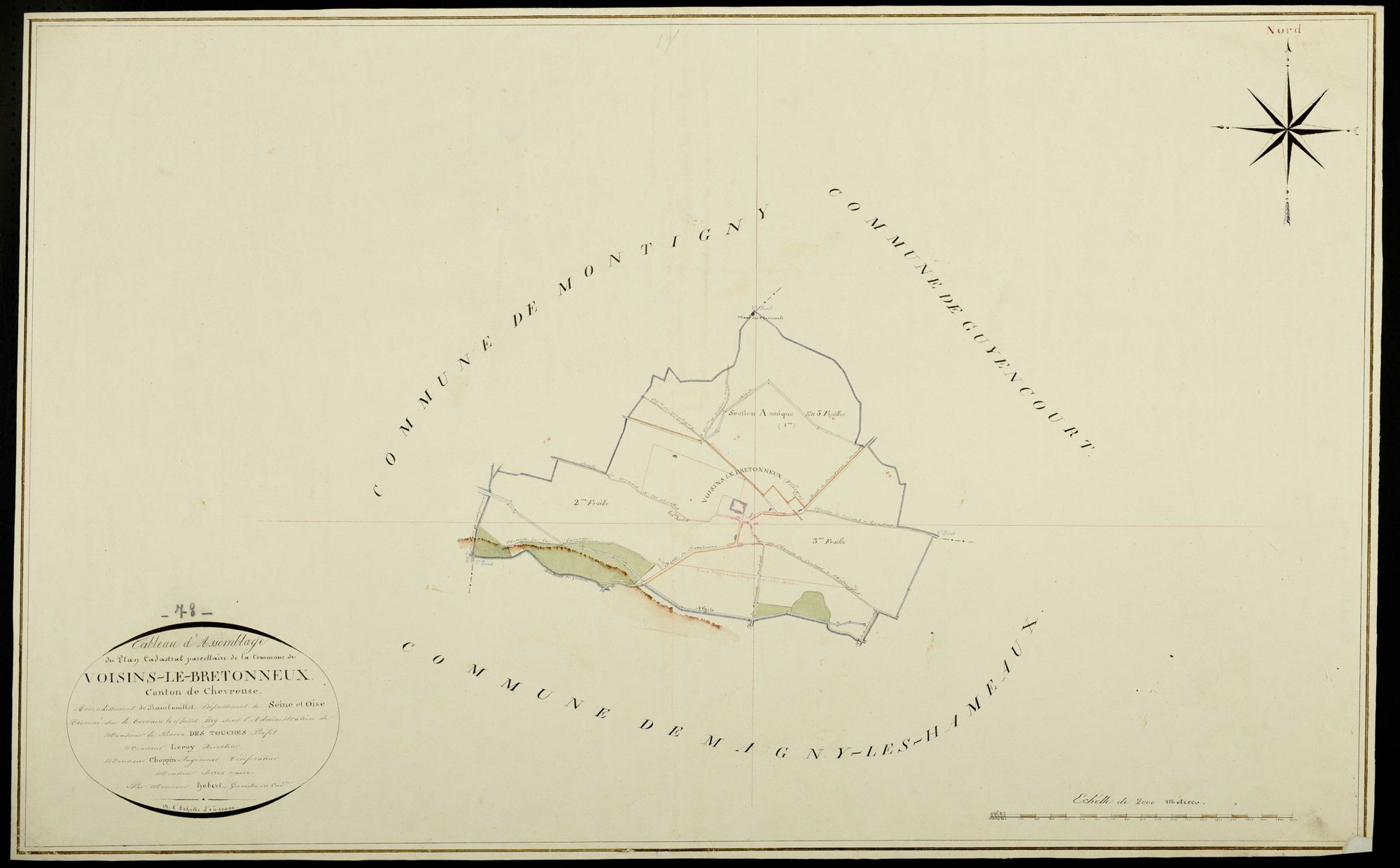 Voisins-le-Bretonneux - Plans de l’Administration du cadastre