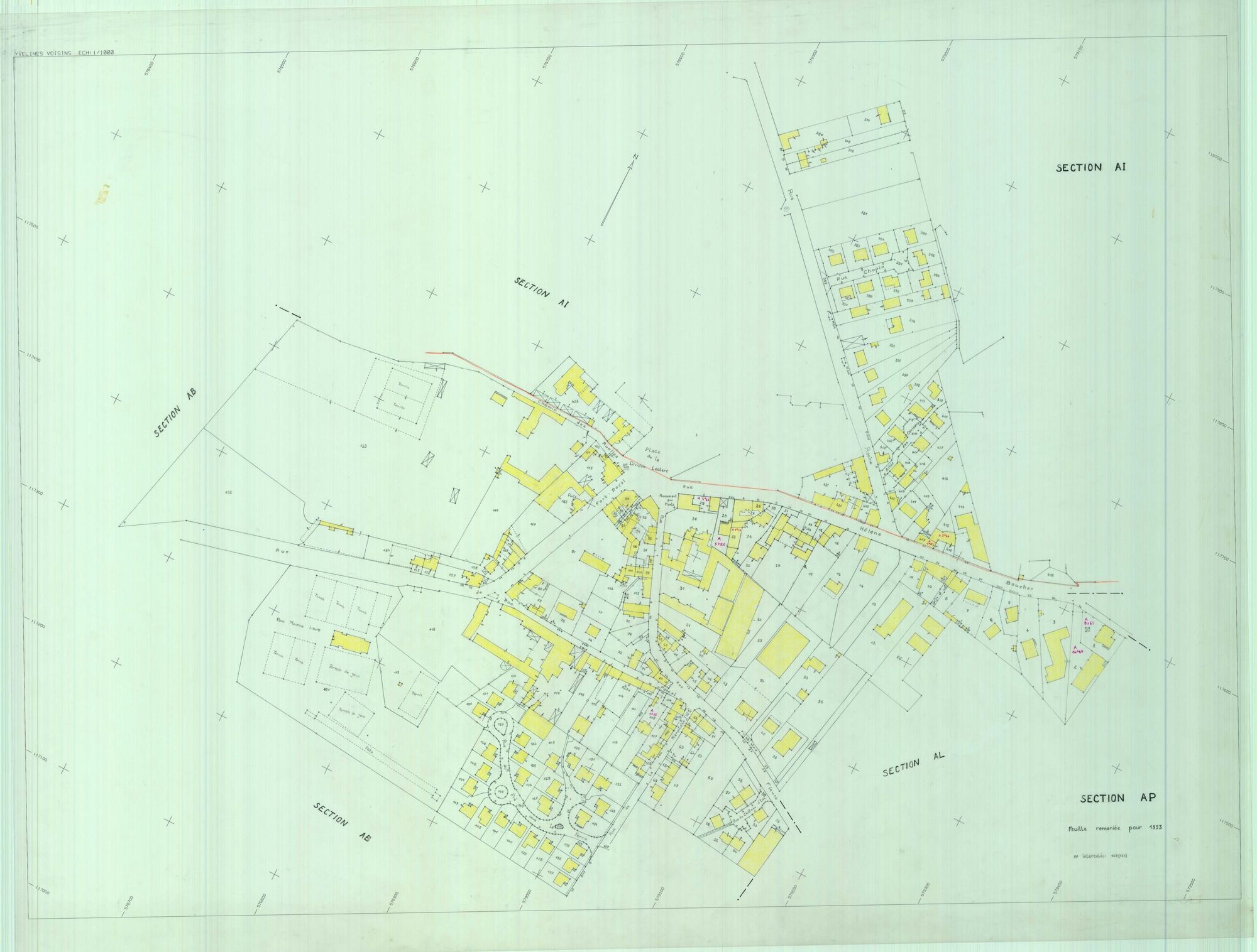 Voisins-le-Bretonneux - Plans du cadastre révisé