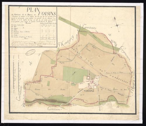 Voisins-le-Bretonneux - Plan d'intendance de la paroisse de Voisins-le-Bretonneux