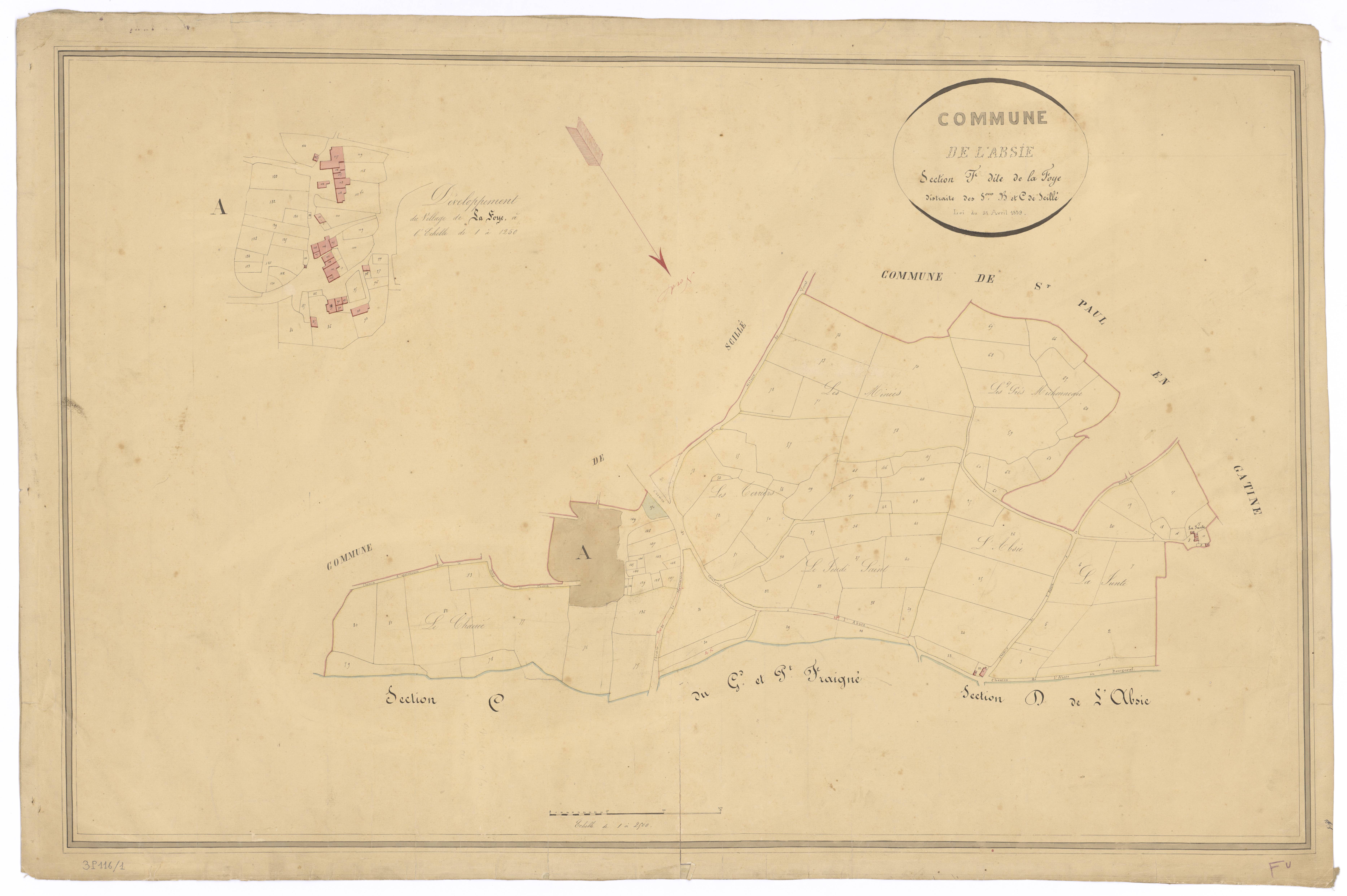 L'Absie - FRAD079_CADASTRE_NAPOLEONIEN Section F dite de la Foye 