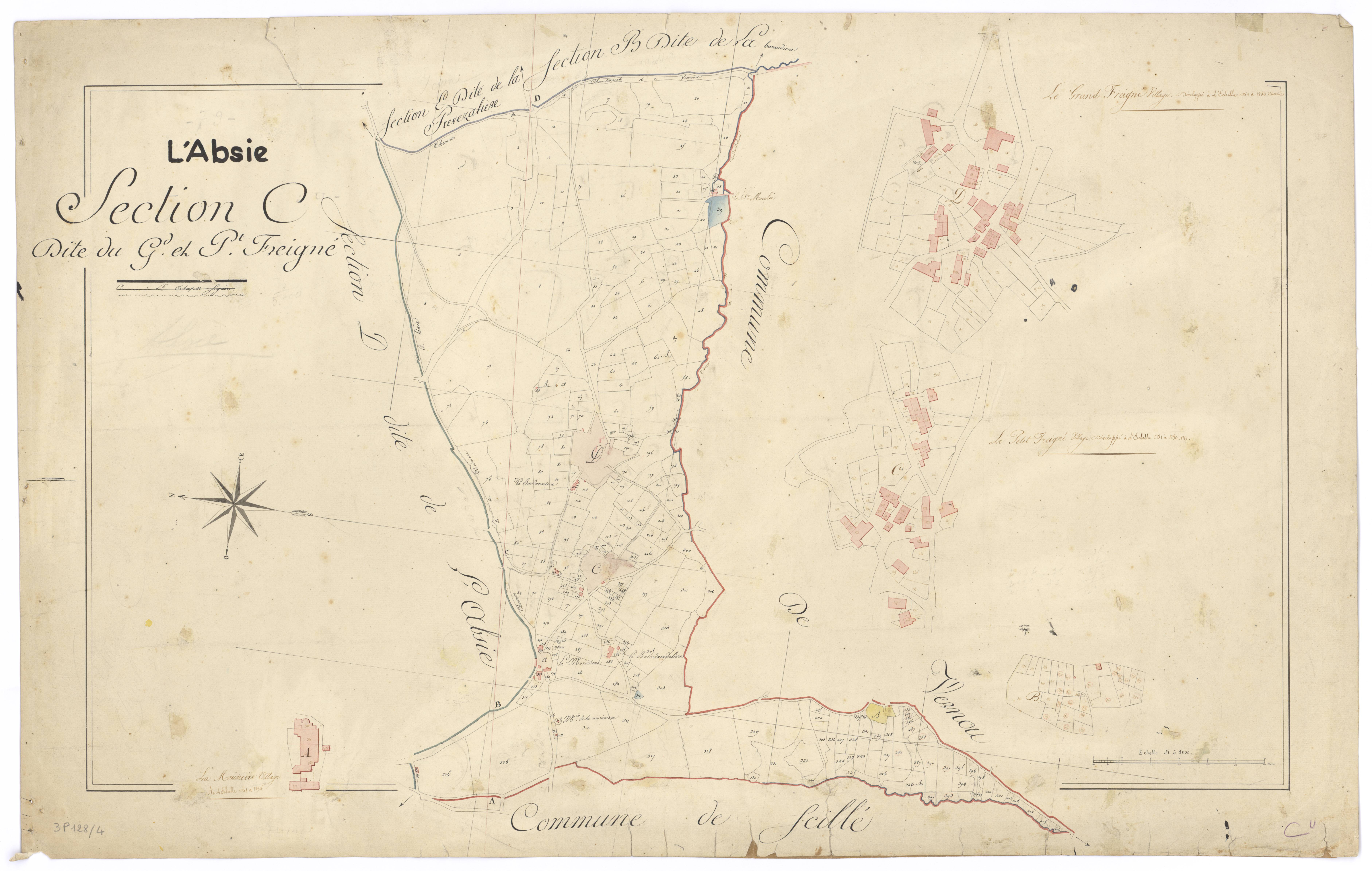 L'Absie - FRAD079_CADASTRE_NAPOLEONIEN Section C dite du Gd et Petit Freigné 
