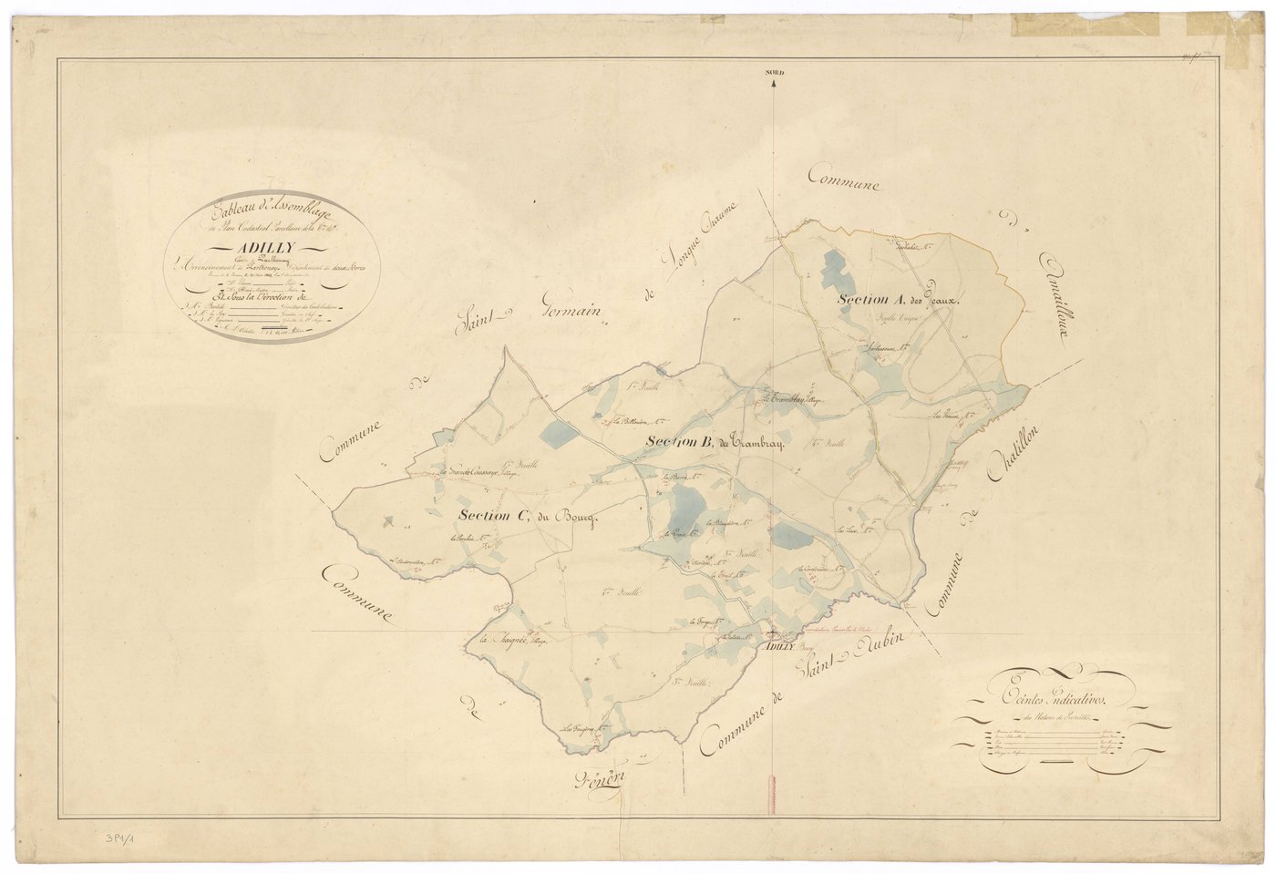 Adilly - FRAD079_CADASTRE_NAPOLEONIEN Tableau d'assemblage 