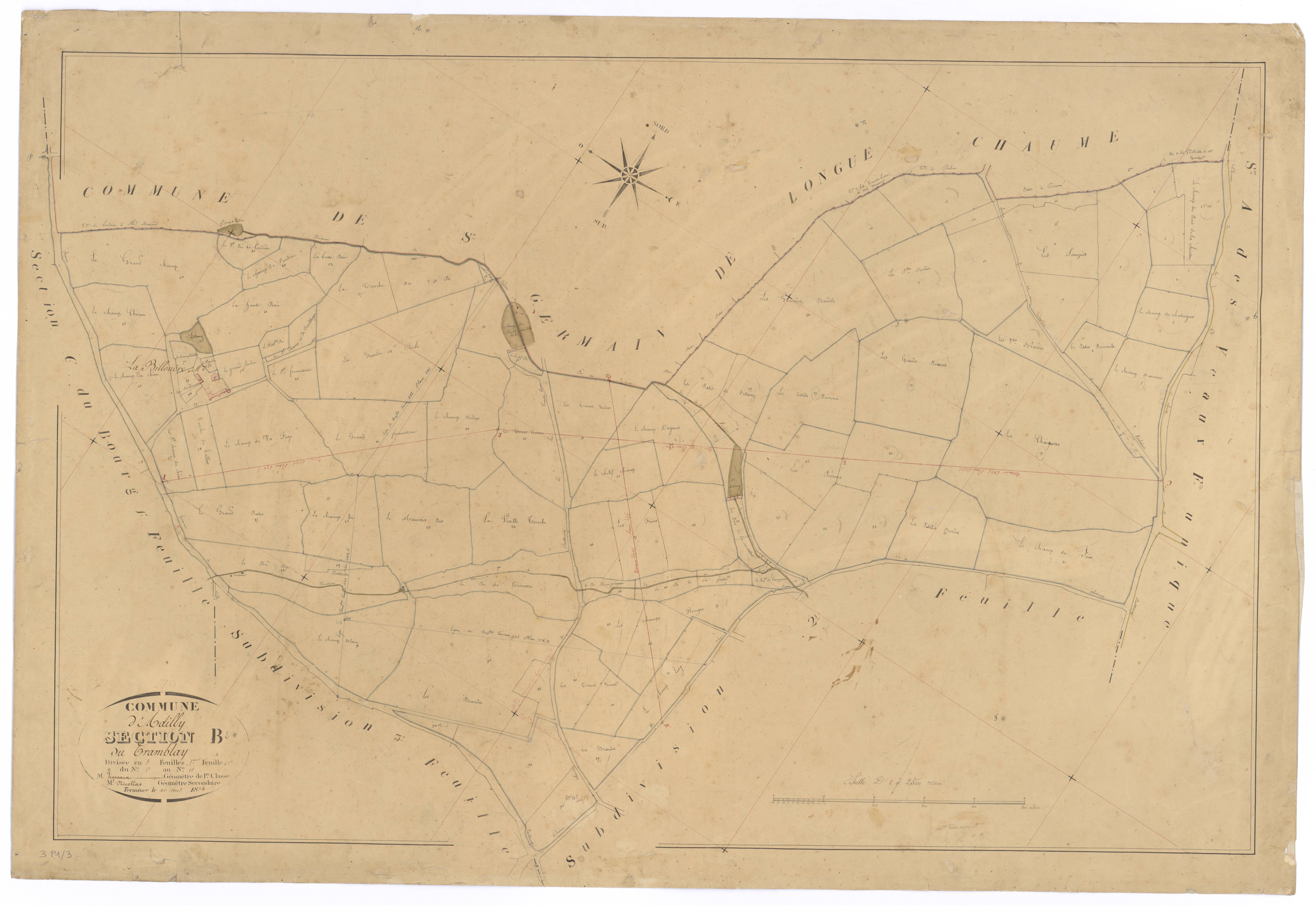 Adilly - FRAD079_CADASTRE_NAPOLEONIEN Section B1 dite de Tramblay