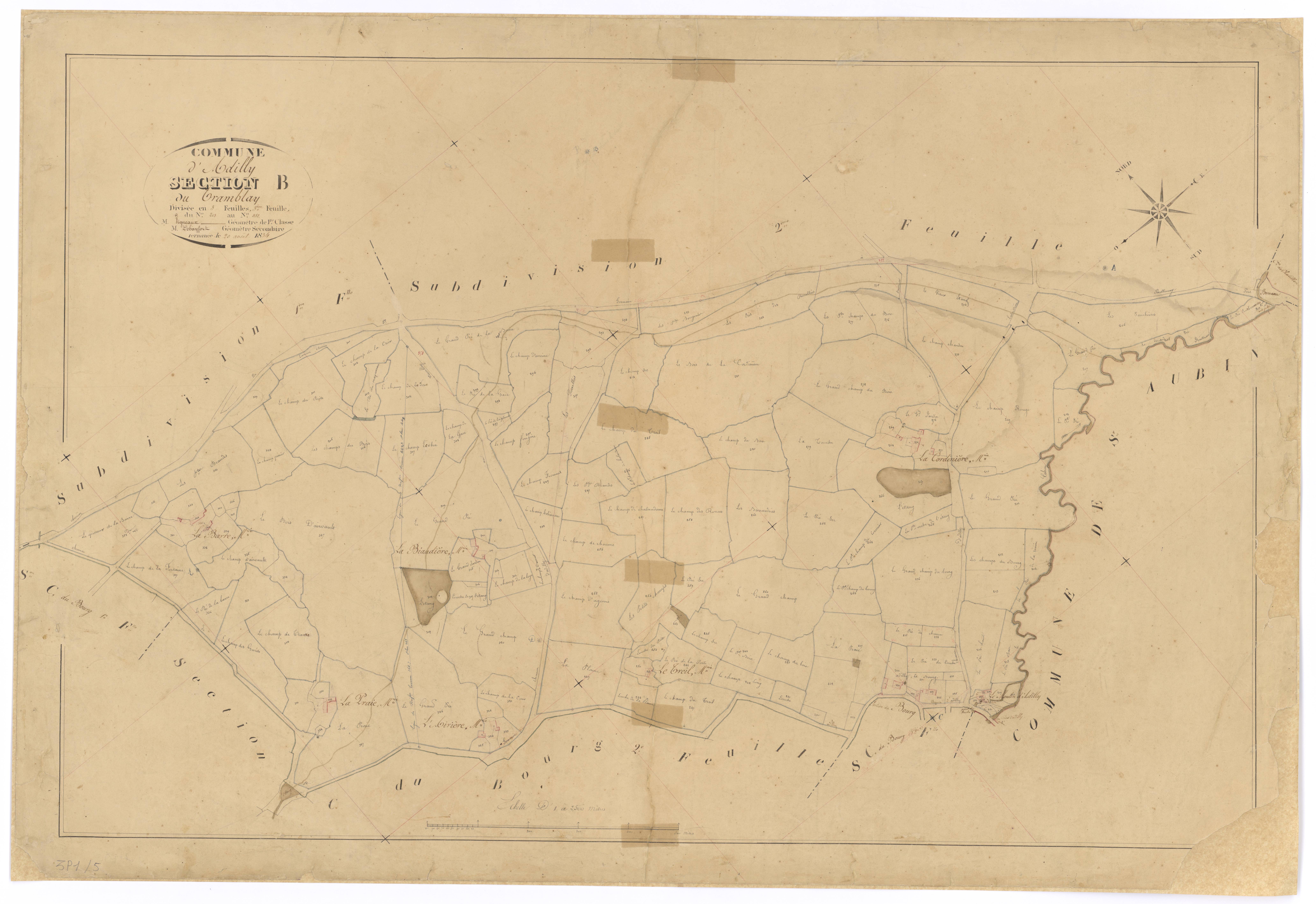 Adilly - FRAD079_CADASTRE_NAPOLEONIEN Section B3 dite de Tramblay 