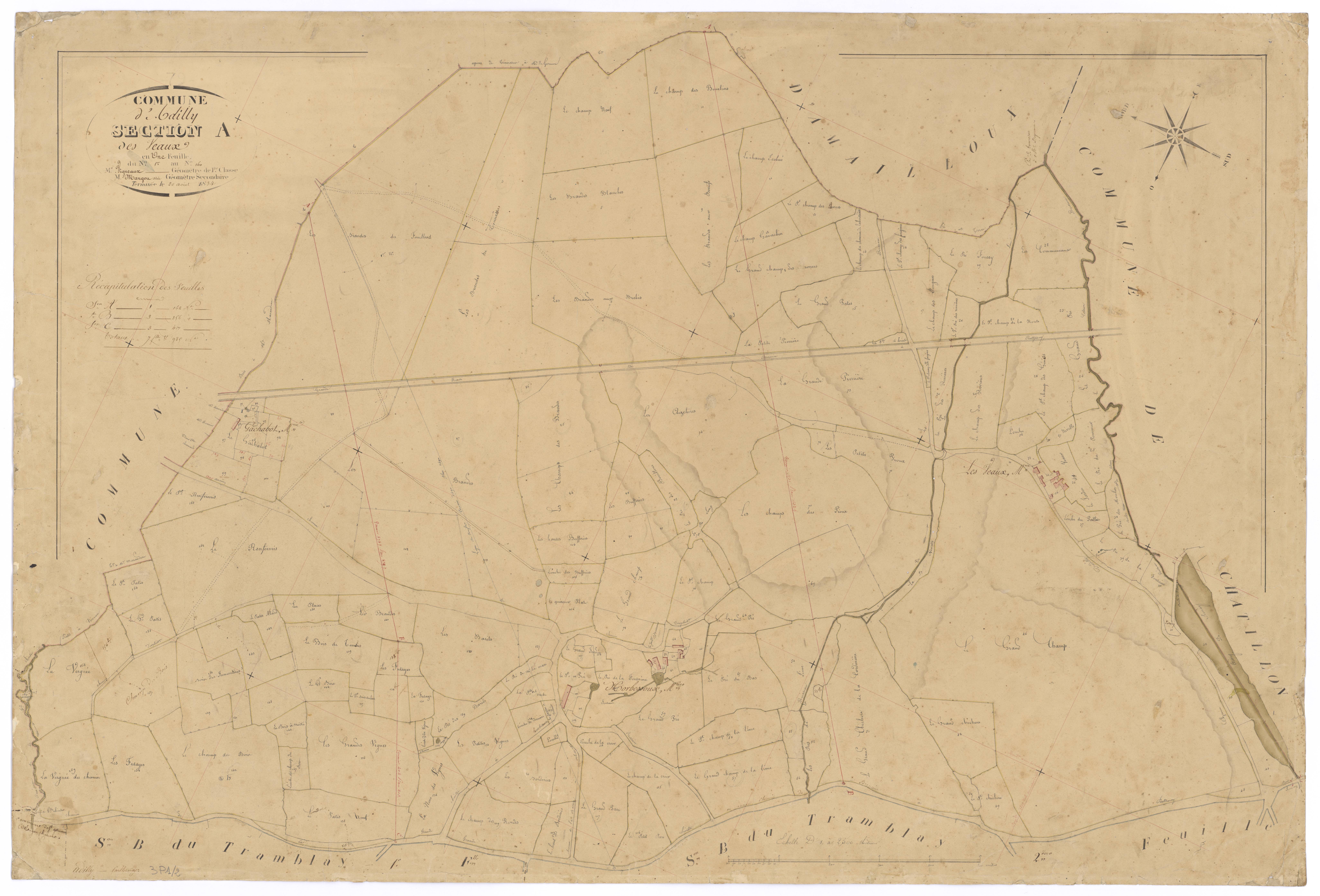 Adilly - FRAD079_CADASTRE_NAPOLEONIEN Section A dite des Veaux