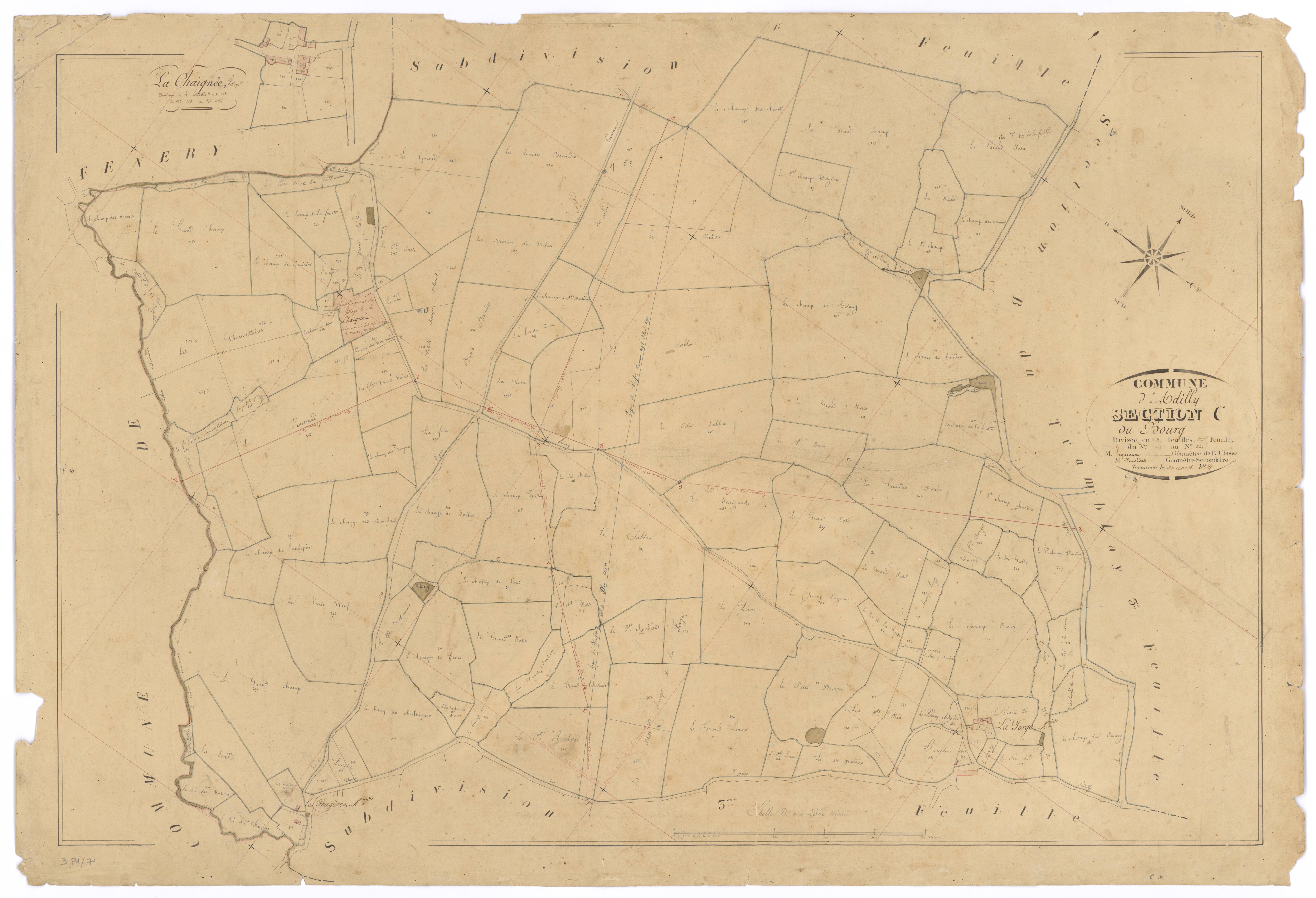 Adilly - FRAD079_CADASTRE_NAPOLEONIEN Section C2 dite du Bourg